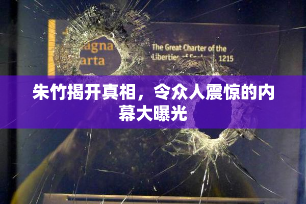 朱竹揭开真相，令众人震惊的内幕大曝光