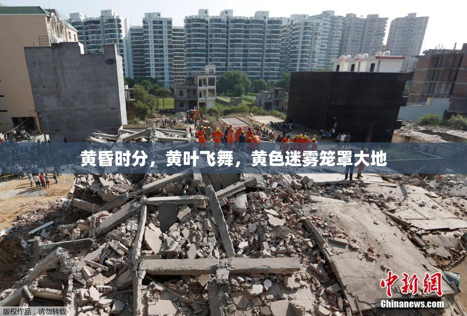 黄昏时分，黄叶飞舞，黄色迷雾笼罩大地