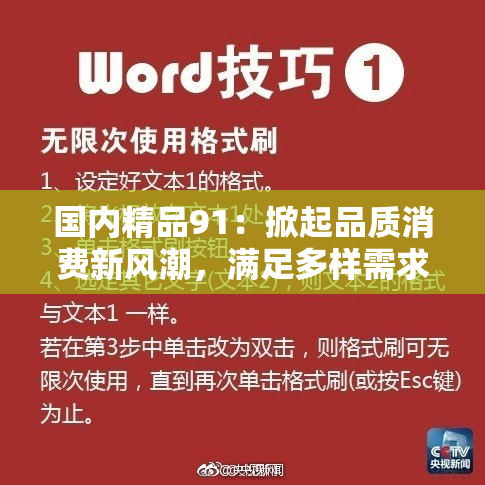 国内精品91：掀起品质消费新风潮，满足多样需求