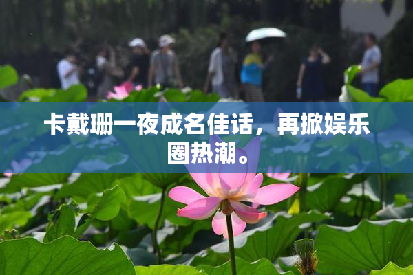 卡戴珊一夜成名佳话，再掀娱乐圈热潮。