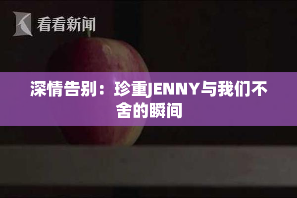 深情告别：珍重JENNY与我们不舍的瞬间