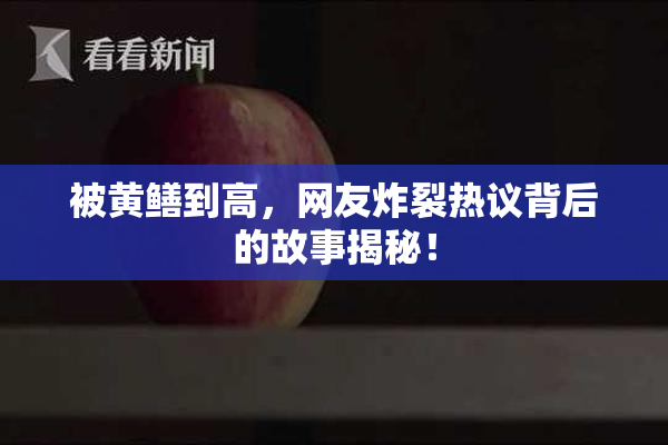 被黄鳝到高，网友炸裂热议背后的故事揭秘！
