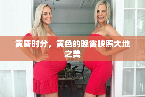 黄昏时分，黄色的晚霞映照大地之美