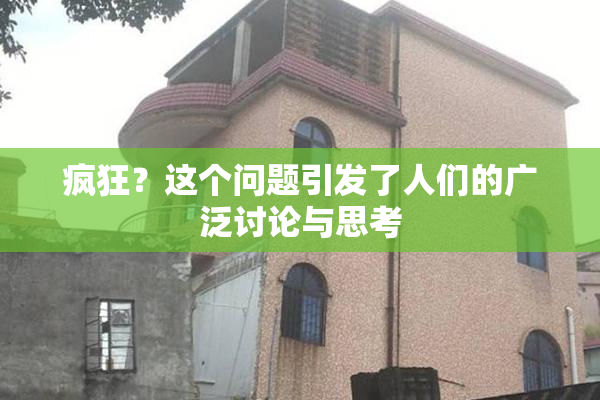 疯狂？这个问题引发了人们的广泛讨论与思考