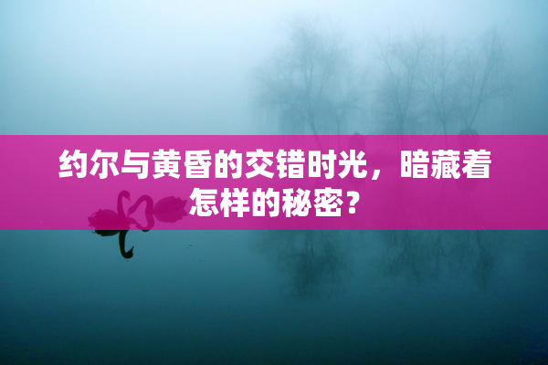 约尔与黄昏的交错时光，暗藏着怎样的秘密？